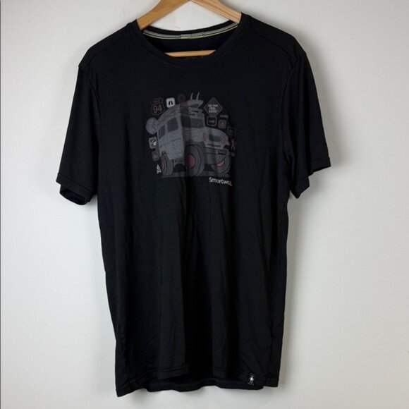 Smartwool Black Graphic Men's T-Shirt Size Large - Picture 1 of 7